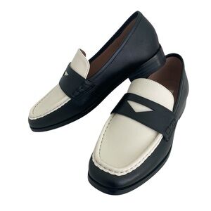 BIBI LOU Women’s Black and White Classic Loafers  Size: 37